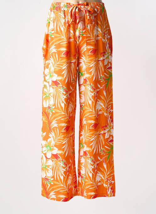 Pantalon droit orange LAGON BLEU pour femme