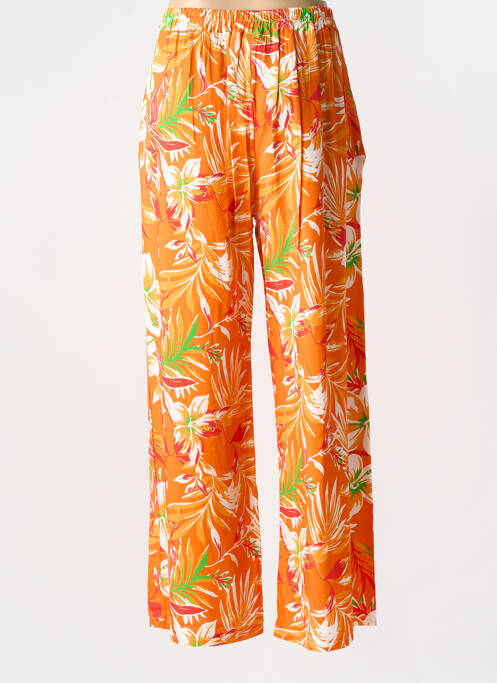 Pantalon droit orange LAGON BLEU pour femme