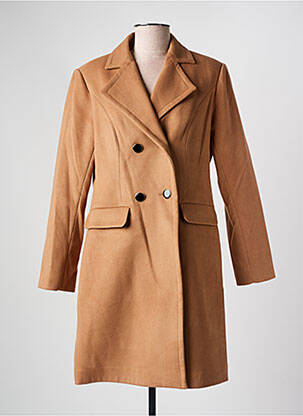 Manteau long coupe cintrée sans capuche marron GUY DUBOUIS femme