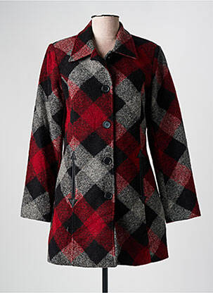 Manteau court poches sans capuche rouge GUY DUBOUIS femme