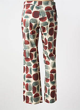 Pantalon droit fermeture zippée sous rabat boutonné marron WALTRON femme
