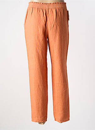 Pantalon droit taille élastique orange LCDN femme