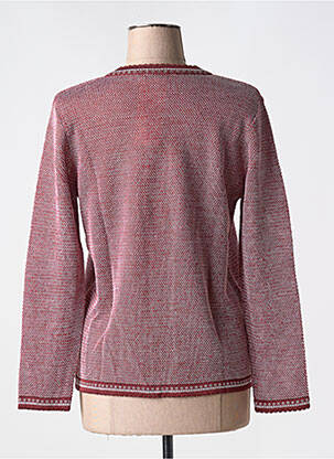 Gilet manches longues col rond rouge OMC femme