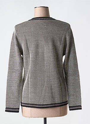 Gilet manches longues col rond noir OMC femme
