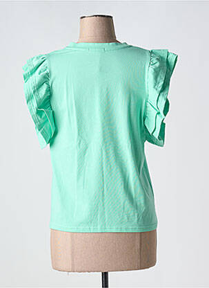 T-shirt col v manches courtes vert MCM femme