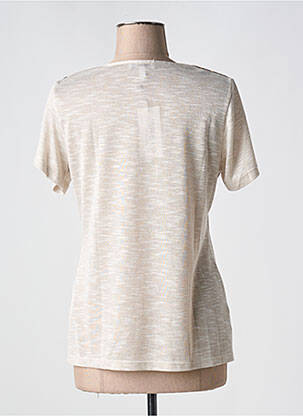 T-shirt coupe cintrée manches courtes beige MERI & ESCA femme