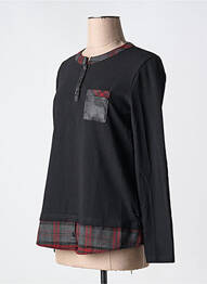 Top stretch manches longues noir S.QUISE femme