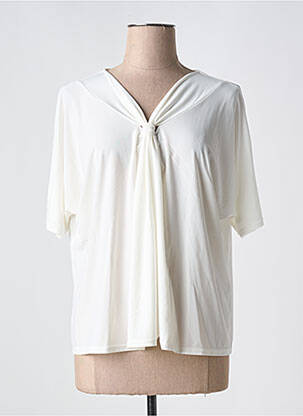 T-shirt col v manches courtes blanc ATLANTA femme