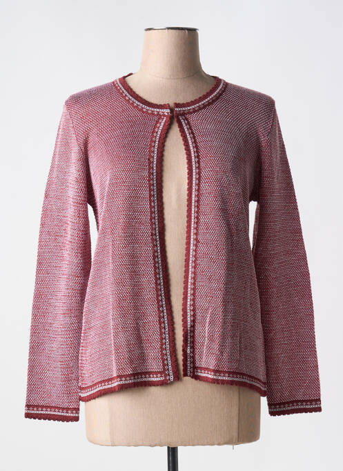 Gilet manches longues rouge OMC pour femme