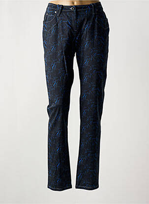 Pantalon slim tissage popeline taille normale noir GUY DUBOUIS femme