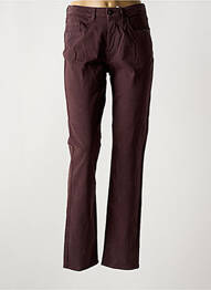 Pantalon slim tissage popeline taille normale marron GUY DUBOUIS femme