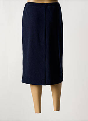 Jupe mi-longue stretch bleu GUY DUBOUIS femme