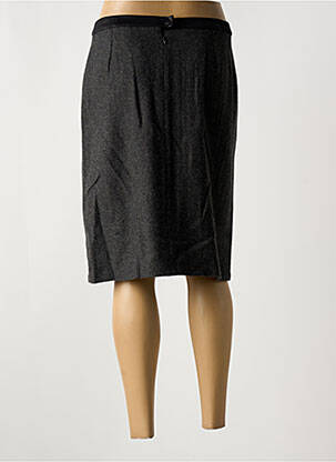 Jupe mi-longue coupe droite gris GUY DUBOUIS femme