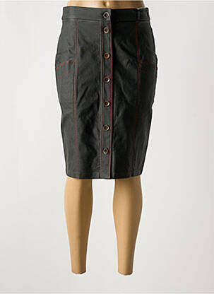Jupe mi-longue stretch noir GREGORY PAT femme