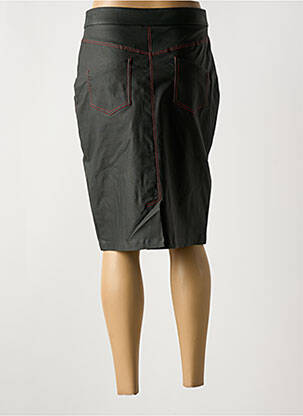 Jupe mi-longue stretch noir GREGORY PAT femme