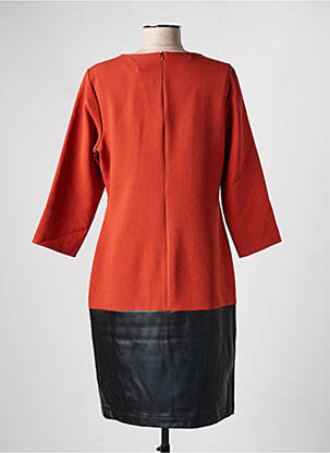 Robe mi-longue manches longues manches longues orange GREGORY PAT femme