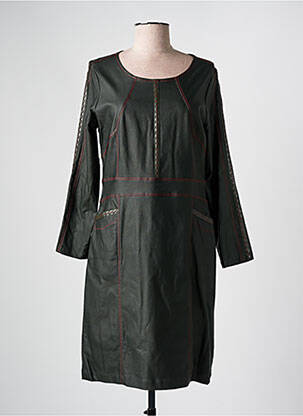 Robe mi-longue manches longues manches longues vert GREGORY PAT femme