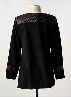 Pull tissage chiné manches longues rouge FRANCE RIVOIRE femme