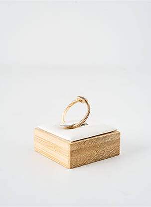 Bague ornement oxyde de zirconium or LA COQUE DE NACRE femme