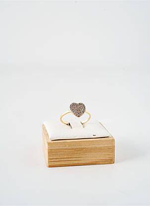 Bague ornement oxyde de zirconium or LA COQUE DE NACRE femme