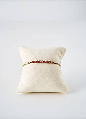 Bracelet ornement perles marron BELLE MAIS PAS QUE femme