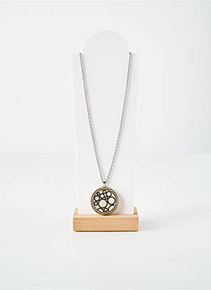 Collier ornement oxyde de zirconium or LOTUS femme