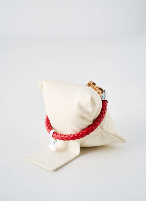 Bracelet matériaux cuir rouge CHARLES JOURDAN femme