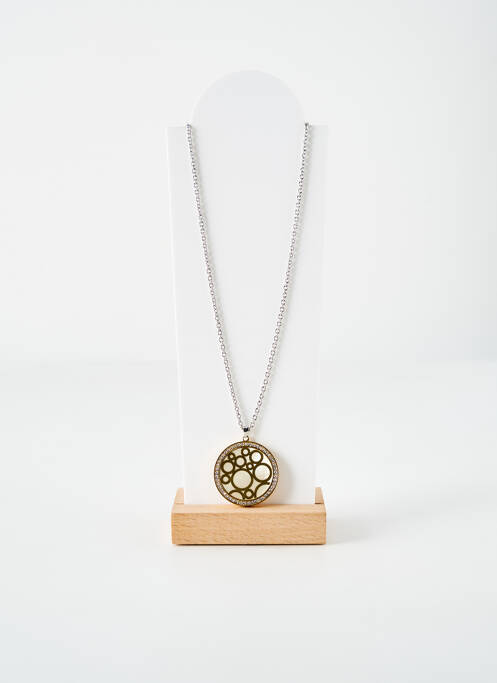 Collier ornement oxyde de zirconium or LOTUS femme