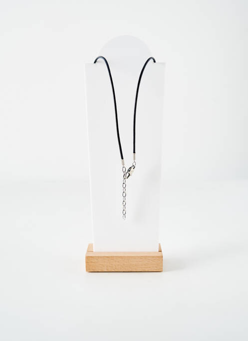 Collier noir LOTUS pour homme