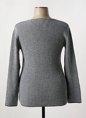 Pull tissage chiné manches longues gris MERI & ESCA femme