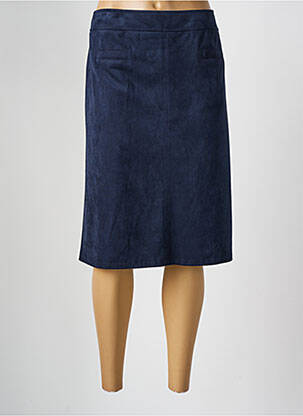 Jupe mi-longue stretch bleu FRANK WALDER femme