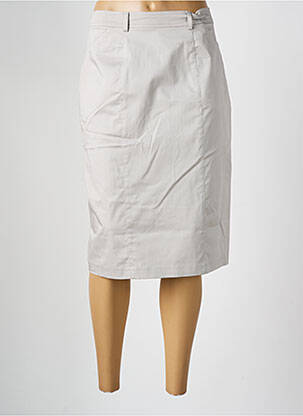 Jupe mi-longue taille à pinces gris JEAN DELFIN femme