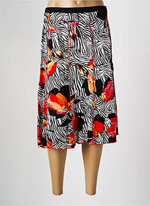Jupe mi-longue coupe évasée noir FRANCE RIVOIRE femme