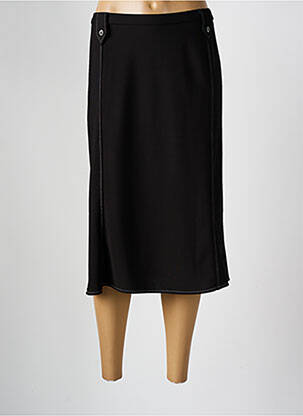 Jupe mi-longue stretch noir FRANCE RIVOIRE femme