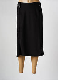 Jupe mi-longue coupe droite noir FRANCE RIVOIRE femme