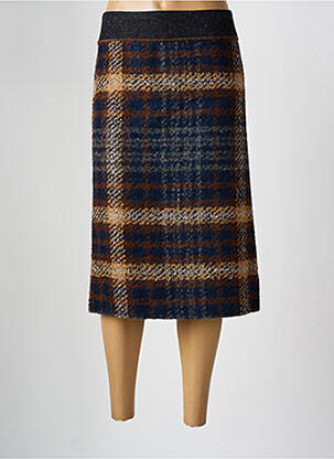 Jupe mi-longue coupe droite bleu SOMMERMANN femme