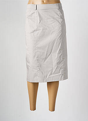 Jupe mi-longue taille à pinces gris JEAN DELFIN femme