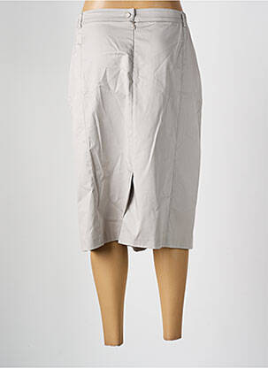 Jupe mi-longue taille à pinces gris JEAN DELFIN femme