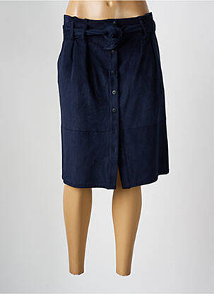 Jupe mi-longue coupe droite bleu ANDAMIO femme