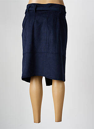Jupe mi-longue coupe droite bleu ANDAMIO femme