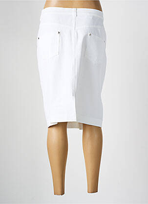 Jupe mi-longue stretch blanc FABER femme