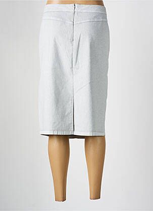 Jupe mi-longue stretch gris FRANK WALDER femme