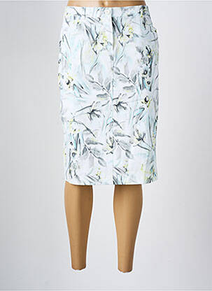 Jupe mi-longue taille haute blanc FRANK WALDER femme