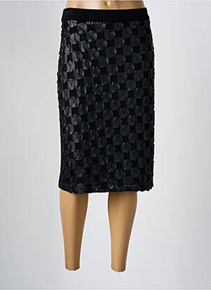 Jupe mi-longue coupe droite noir FRED SABATIER femme