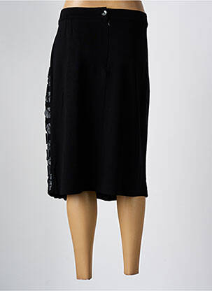 Jupe mi-longue coupe droite noir FRED SABATIER femme