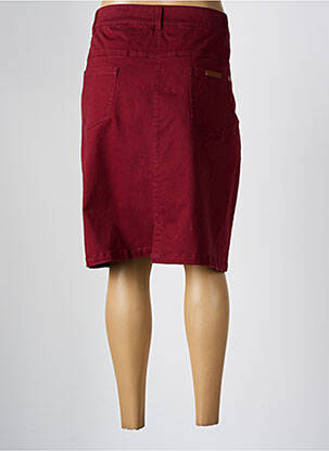 Jupe mi-longue coupe droite rouge THALASSA femme