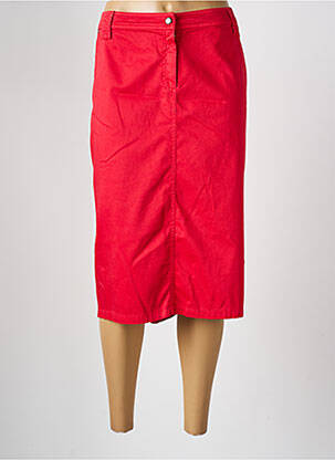 Jupe mi-longue rouge FRANCE RIVOIRE pour femme