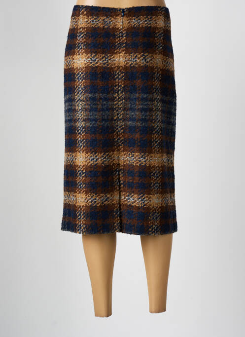 Jupe mi-longue coupe droite bleu SOMMERMANN femme