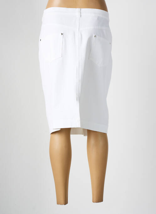 Jupe mi-longue coupe droite blanc FABER femme