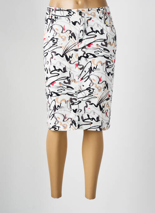 Jupe mi-longue blanc FRANCE RIVOIRE pour femme